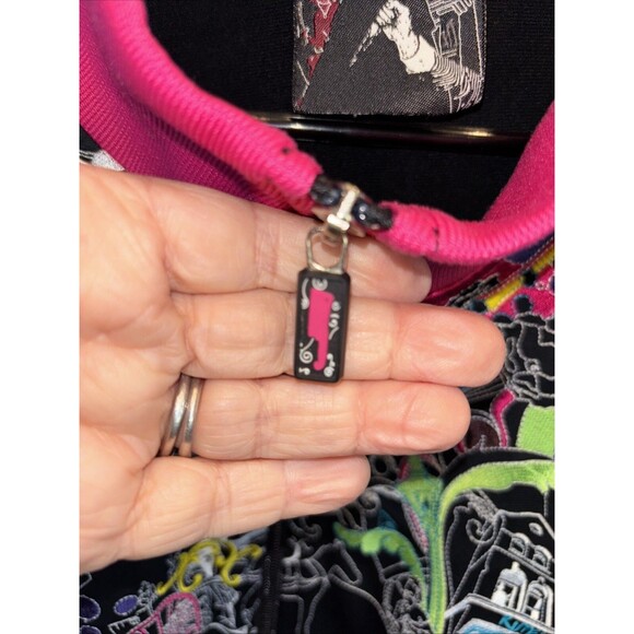 Artful Dodger Jacket Men 4X Allover Print Skater Hip Hop Paint Music Embroider - Picture 7 of 16